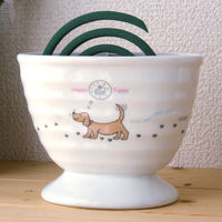 ネクスト 蚊取り線香ホルダー 陶器製 蚊取り線香ケース アニマル ドッグ 488515 1個（直送品）