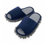 【スリッパ】お掃除モップスリッパ外縫い ネイビー Mサイズ 1足