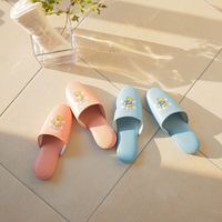 【スリッパ】トイレ用 クマ吊りこみスリッパ ピンク 1足