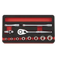 京都機械工具 KTC 9.5SQ 12点組 ソケットレンチセット 十二角形状 TB312WA 1セット（直送品）