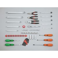 京都機械工具 KTC 40点組 9.5SQ 工具セット 片開き樹脂ケースセット レッド SK34025PS 1セット（直送品）