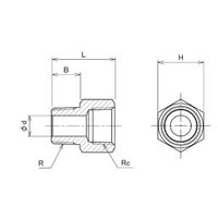 コクゴ ねじ込継手オスメスソケット(黄銅製) GMFー01ーBS 303-0000234 1個（直送品）