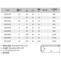 旭金属工業 ボールポイント六角レンチ AZU1000 10.0 オーロライン 1丁（直送品）