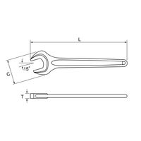 旭金属工業 片口スパナ SSP 23 (クロムメッキ) SSP0023 1丁（直送品）
