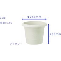 大和プラスチック ヤマト グレイスポット 25型 5L アイボリー 71489 1セット(10個)（直送品）