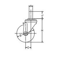 ナンシン 一般キャスター自在ストッパー付タイプ 65mmゴム車輪付 GELー65RLSー1ー22 1セット(60個)（直送品）