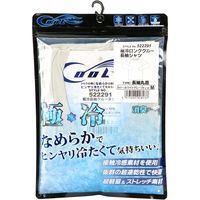 藤原産業 SK11 極冷 長袖クルーネックシャツ ホワイトグレー Mサイズ 522291WGーM 1セット(2枚)（直送品）