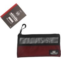 藤原産業 SK11 メッシュポーチ M ブラック&レッド サイズ:100×200 96371 1セット(4個)（直送品）