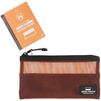 藤原産業 SK11 メッシュポーチ M オレンジ&ブラック サイズ:100×200 96372 1セット(4個)（直送品）