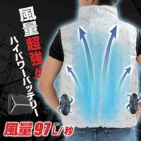 22V胸スイッチ式空調ベスト裏シルバーチタン加工R(フルハーネス対応)フルセット シルバープリント柄 MーLサイズ MESH-BR-1205（直送品）