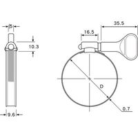 トラスコ中山 TRUSCO ステンレス強力機械ホースバンド 締付径16~25mm(SUS304) TSB-25A 1個 699-6471（直送品）