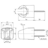 SANEI PCシャワー掛具 PS32-85-MW2 1個 711-5500（直送品）