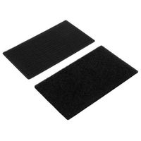 エーモン 面ファスナーテープ(LL)ノリ付き 90mm×150mm 黒色 3956 1個 69-1786-85（直送品）