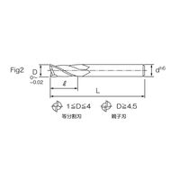 THECUT 超硬2枚刃スクエアエンドミル(AlTiNコーティング) IC2WEM 12.0 1本（直送品）