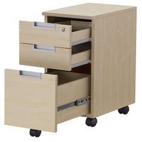 【法人限定/車上渡し】アール・エフ・ヤマカワ スチール脚デスク スリムワゴンナチュラルII GZCA-SL315NA2 1個（直送品）