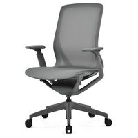 イオスコレクション 【法人限定/車上渡し】アール・エフ・ヤマカワ アリア チェア可動肘付き ダークグレー RFARC-001DG 1個（直送品）