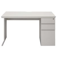 【法人限定/車上渡し】アール・エフ・ヤマカワ ワークデスクII片袖 W1200×D700 ホワイト GZWC2-1270WH 1個（直送品）