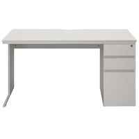 【法人限定/車上渡し】アール・エフ・ヤマカワ ワークデスクII片袖 W1400×D700 ホワイト GZWC2-1470WH 1個（直送品）