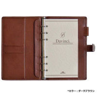 レイメイ藤井 ダ・ヴィンチ オイルレザー 聖書/バイブルサイズ 6穴 リング15mm ブラック DB1408B 1個（直送品）