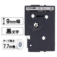 キングジム テプラ TEPRA TR テープカートリッジ 幅9mm 白ラベル(黒文字) 白 TC9S-H 1個（直送品）