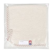 今治製 ループつきハンドタオル ベージュ 1枚 国産 ノベルティ 個包装 ネームタグ付き 子ども用 キッチン用 田中産業