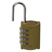 ハイロジック 4段文字合わせ錠 30mm オリーブ GS-798 1個（直送品）
