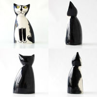 Hannah Turner 貯金箱 Money box Cat ネコ BLACKxWHITE 423992 1個（直送品）