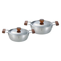 玉虎堂製作所 両手鍋 18cm マット仕様 BENRI鍋 ステンレス製 日本製 427079 1個（直送品）