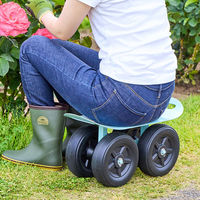 SANKA ガーデニングカート 腰掛け アイスグリーン 487987 1個（直送品）