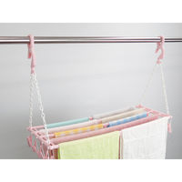 サワフジ バスタオルハンガー5枚掛け ピンチ10個付 490192 1個（直送品）