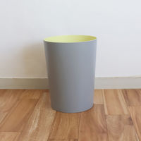 小久保工業所 ゴミ箱 7L マカロンダストボックス 丸型 パステルカラー グレー 494369 1個（直送品）
