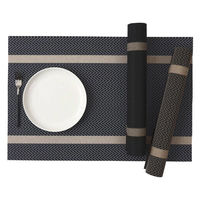 ルークラン ランチョンマット アプリクス シェブロン ブラック 494732 1個（直送品）