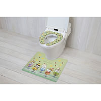ヨコズナクリエーション トイレマット PVC 55×60cm モフサンド クリームソーダにゃん 494778 1個（直送品）