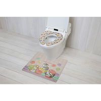 ヨコズナクリエーション トイレマット PVC 55×60cm モフサンド マカロンにゃん 494777 1個（直送品）
