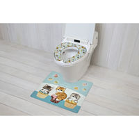 ヨコズナクリエーション トイレマット PVC 55×60cm モフサンド カップケーキにゃん 494779 1個（直送品）