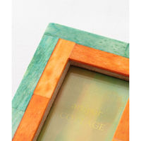 東京かんかん フォトフレーム ボーンミニフレーム S 名刺 チェキ キャメルボーン グリーン 487200 1個（直送品）