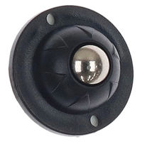 ハイロジック ボールキャスター ブラック 4個入 60495 1個（直送品）