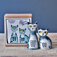 Hannah Turner 調味料入れ 塩コショウ入れ アニマル CatGreyTabby 424024 1個（直送品）