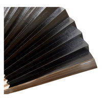 京扇堂 9寸5分 唐木渋扇 黒 0004366-K 1セット(2箱入)（直送品）