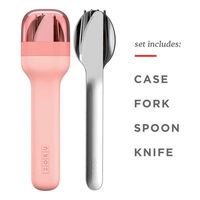 ZOKU カトラリーセット ナイフ フォーク スプーン ゾク ポケットユーテンシルセット ピーチ 365772 1個（直送品）