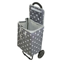 ウノフク ショッピングカート CHARMISS 水玉 28L 大容量 チャコールグレー 385593 1個（直送品）