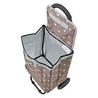 ウノフク ショッピングカート CHARMISS 水玉 28L 大容量 ブラウン 385594 1個（直送品）