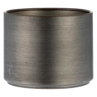 ホワイエ プランター MC円柱ベース 直径12×高さ9.5cm アイアン ダークブラック 404084 1個（直送品）