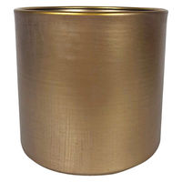 ホワイエ プランター MC円柱ベース 直径15×高さ14cm アイアン アンティークゴールド 404085 1個（直送品）