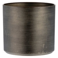 ホワイエ プランター MC円柱ベース 直径15×高さ14cm アイアン ダークブラック 404086 1個（直送品）