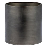 ホワイエ プランター MC円柱ベース 直径17×高さ17cm アイアン ダークブラック 404088 1個（直送品）