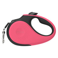 ルークラン リード 犬 エクスコー タイジ M テープ 伸縮 5m ピンク 439008 1個（直送品）