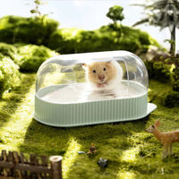 ルークラン 砂浴び 小動物 ミオファン バスルーム イエロー ハムスター 鳥 ペット グリーン 441448 1個（直送品）