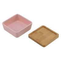 ルークラン フードボウル ループ ディッシュ ピッコロ 陶器 犬 猫 ペット ライトピンク 447685 1個（直送品）