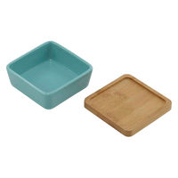 ルークラン フードボウル ループ ディッシュ ピッコロ 陶器 犬 猫 ペット ライトブルー 447687 1個（直送品）